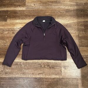 Athleta Deep Purple Fleece Half Zip